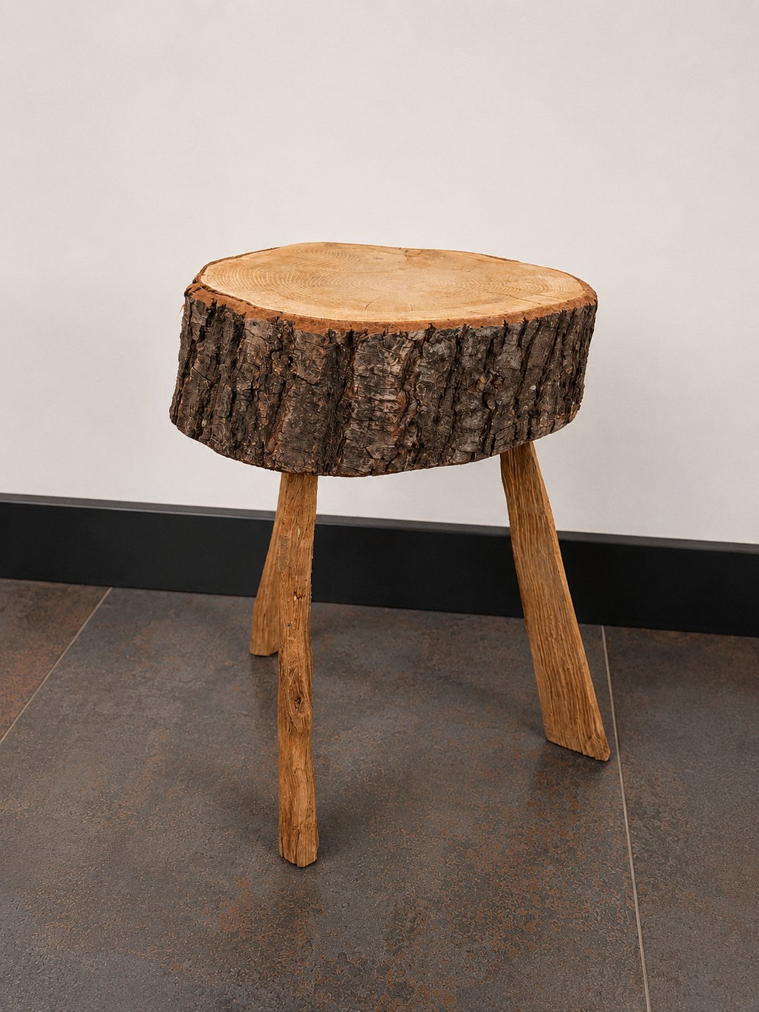 Boomstam Kruk / Multifunctionele Bijzettafel - Afbeelding 2